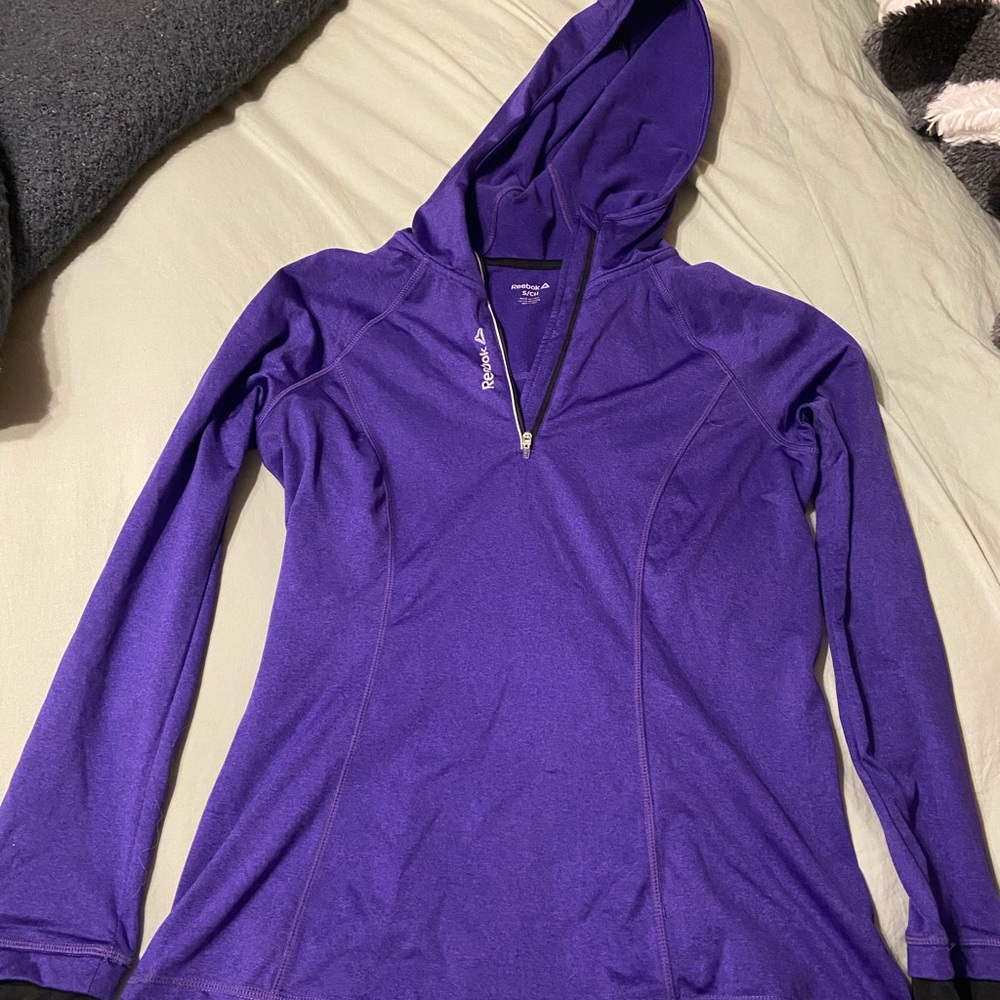 Reebok Purple Fitted Hoodie Sweatshirt